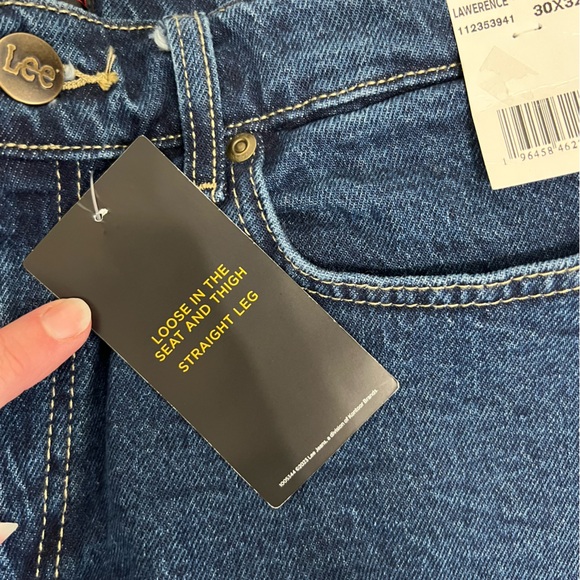NWT Lee Loose Fit Straight Leg Men’s Jeans 30x32 Blue Denim Cotton - Picture 7 of 16
